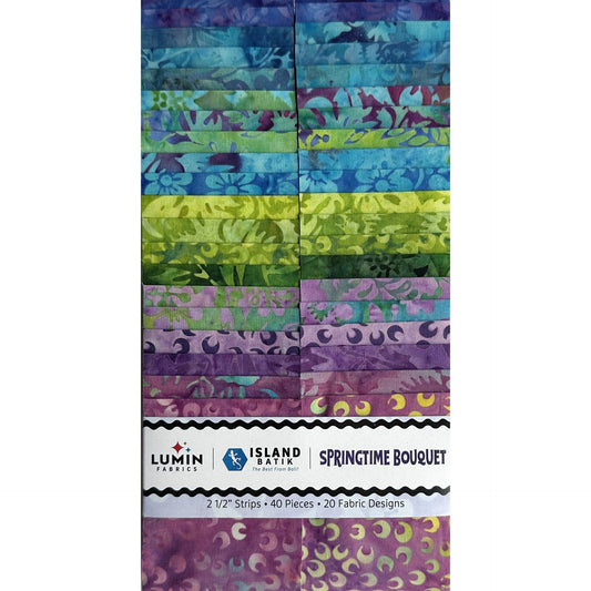 Island Batik - Springtime Bouquet - 20 Fabrics, 40 Total Strips