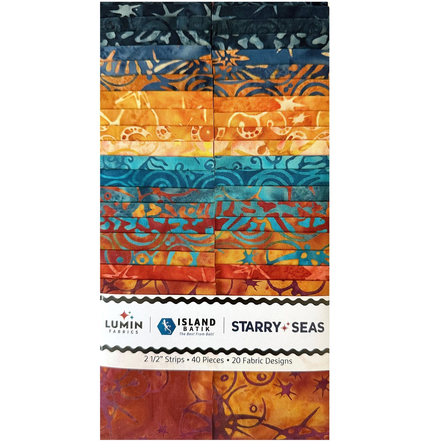 Island Batik - Starry Seas - 20 Fabrics, 40 Total Strips