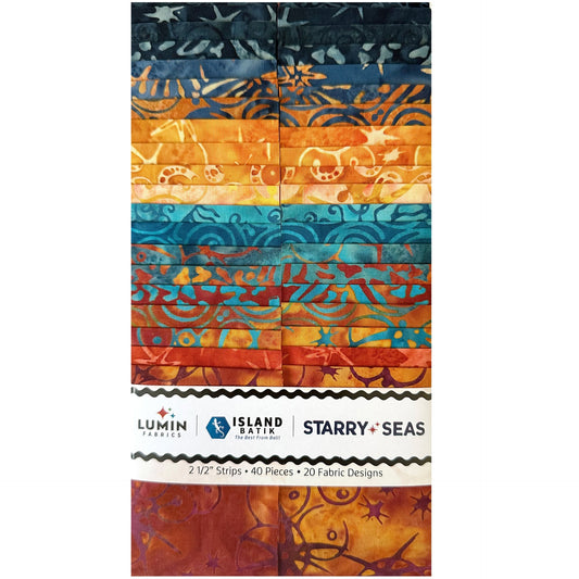 Island Batik - Starry Seas - 20 Fabrics, 40 Total Strips