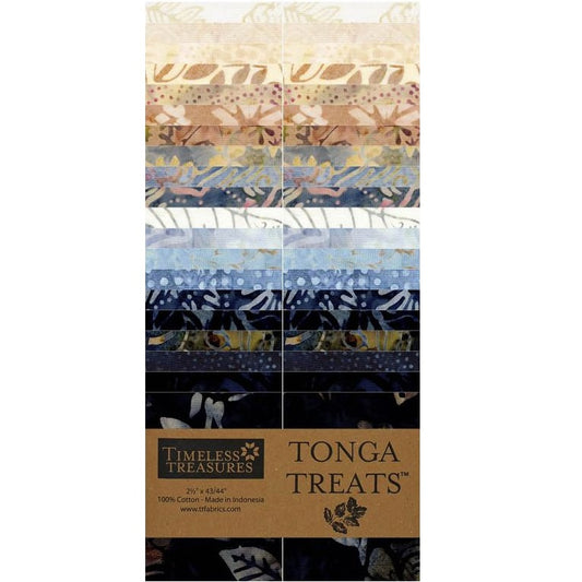 Timeless Treasures Tonga Batiks - Riverside - 40 2.5" Strip Pack