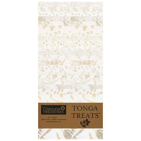Timeless Treasures Tonga Batiks - Linen - 40 2.5" Strip Pack