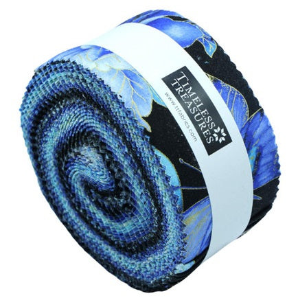Timeless Treasures - Moonlight (Metallic Accents) by Chong-a Hwang - 40 2.5" Strips/Jelly Roll