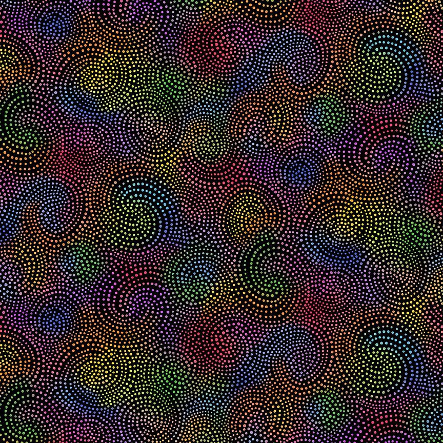 Timeless Treasures - Twirl Rainbow - 40 2.5" Strips/Jelly Roll