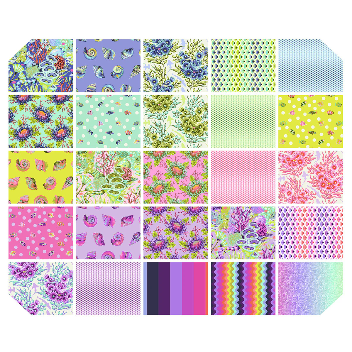 Free Spirit - Tula Pink - Floral Reef - 40 Strip Design Roll