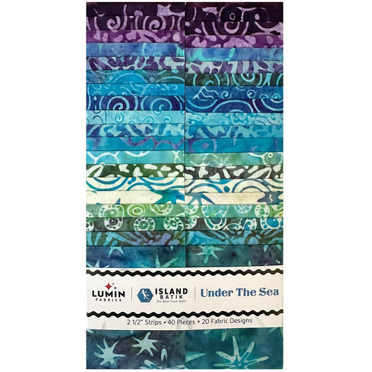 Island Batik - Under The Sea - 20 Fabrics, 40 Total Strips