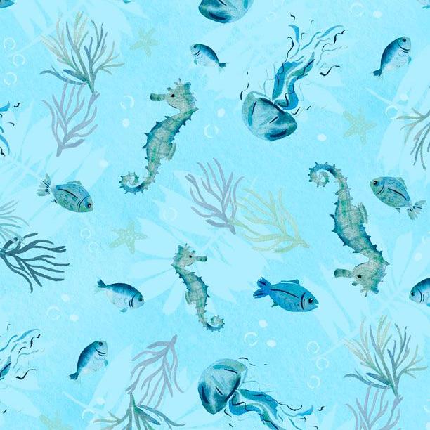 Wilmington Prints "Underwater Wonders" Half-Yard Bundle - 10 Fabrics, 5 Total Yards