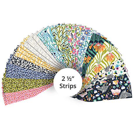 Quilting Treasures QT Fabrics - Wild Beauty by Kate Lower - 40 Strip Jelly Roll