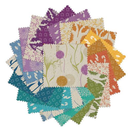 Charm Pack 5x5 Squares - Benartex Wishflower - 40 5" Squares