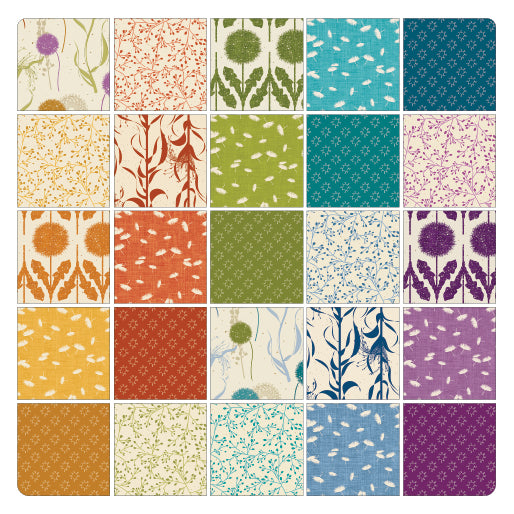 Charm Pack 5x5 Squares - Benartex Wishflower - 40 5" Squares