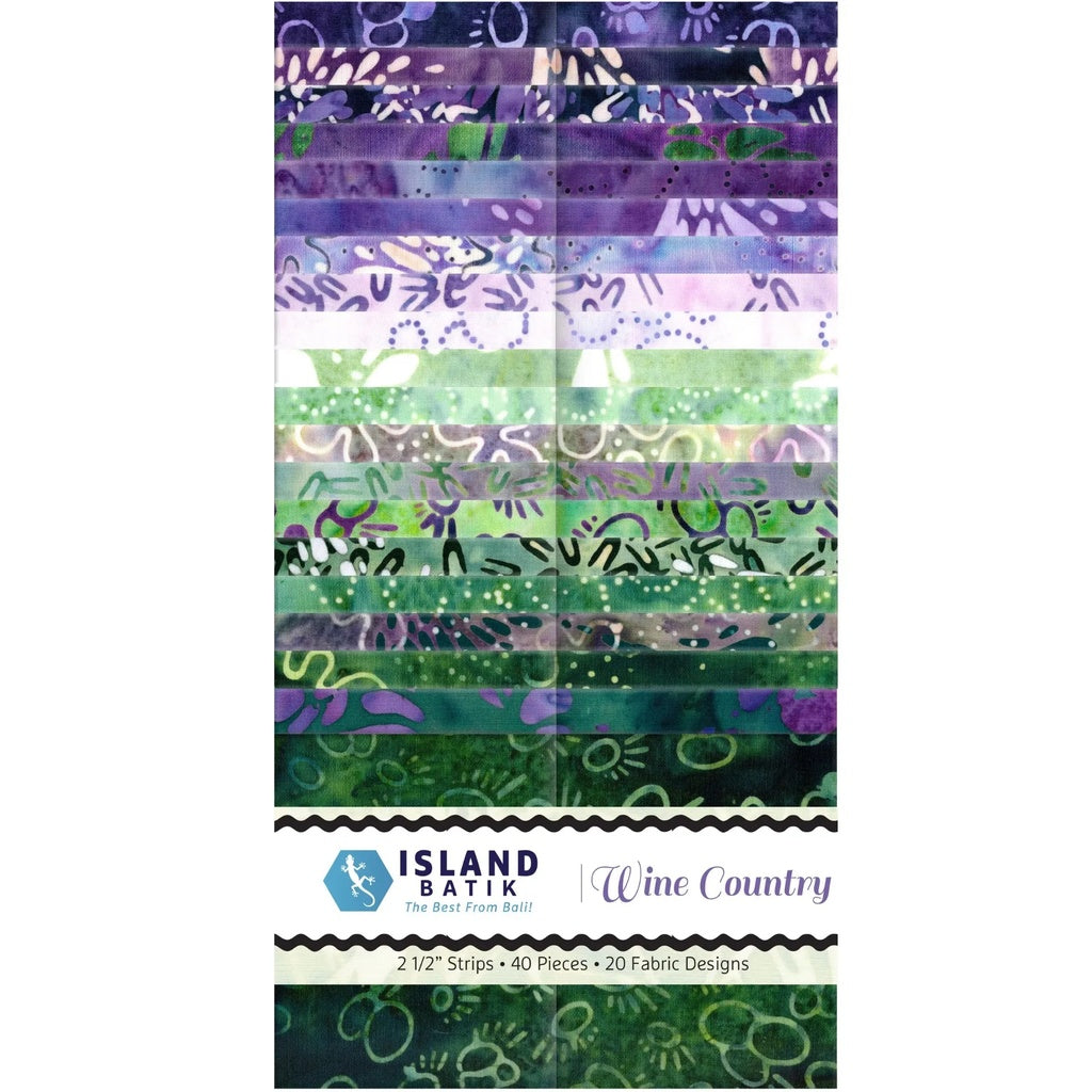 Island Batik - Wine Country - 20 Fabrics, 40 Total Strips