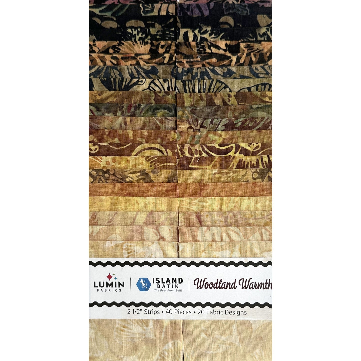Island Batik - Woodland Warmth - 20 Fabrics, 40 Total Strips