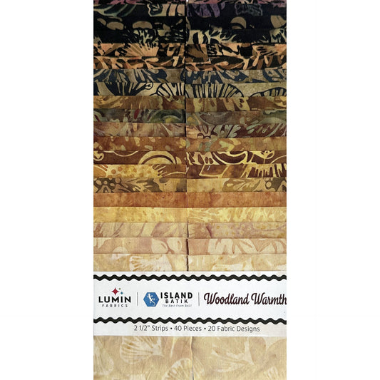 Island Batik - Woodland Warmth - 20 Fabrics, 40 Total Strips