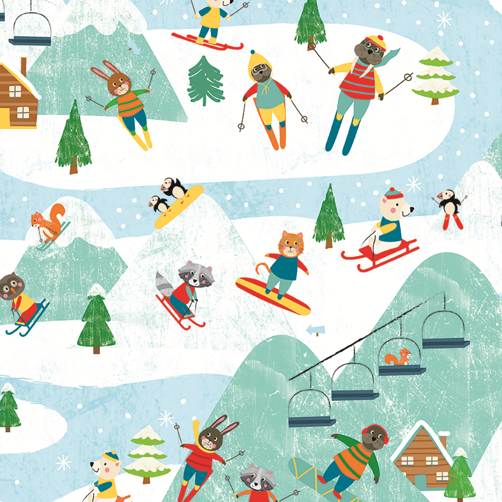 Clothworks "Snow Fun" Half-yard Bundle - 10 Fabrics, 5 Total Yards