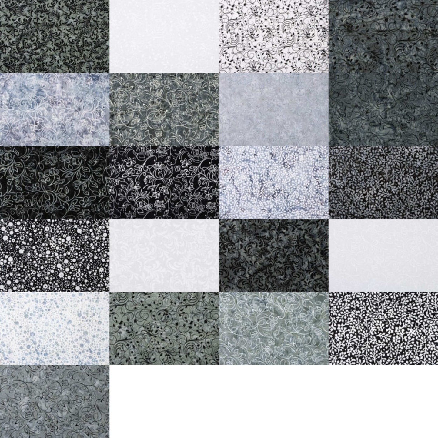 Riley Blake Achromatic Dance Expressions Batiks - 40 Strip Rolie Polie