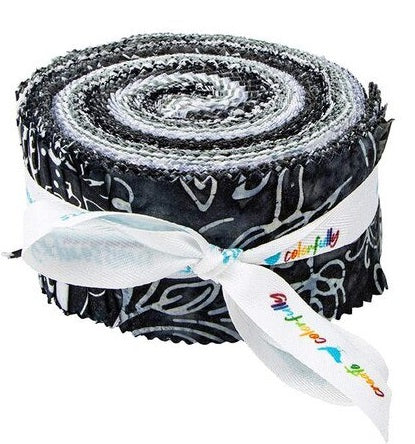 Riley Blake Achromatic Dance Expressions Batiks - 40 Strip Rolie Polie