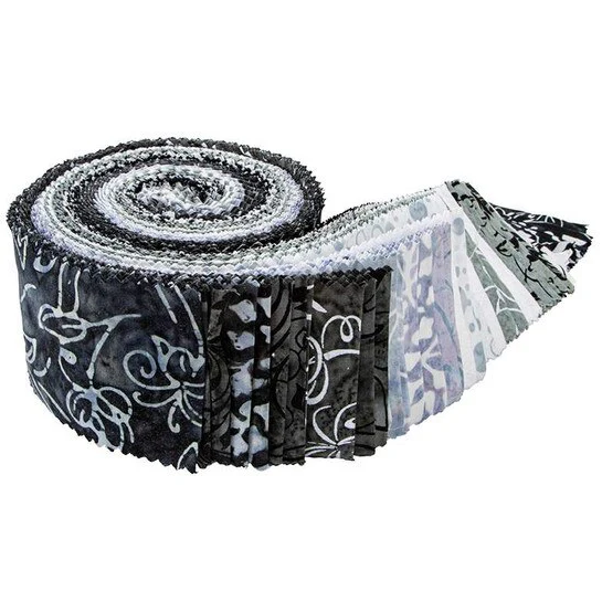 Riley Blake Achromatic Dance Expressions Batiks - 40 Strip Rolie Polie
