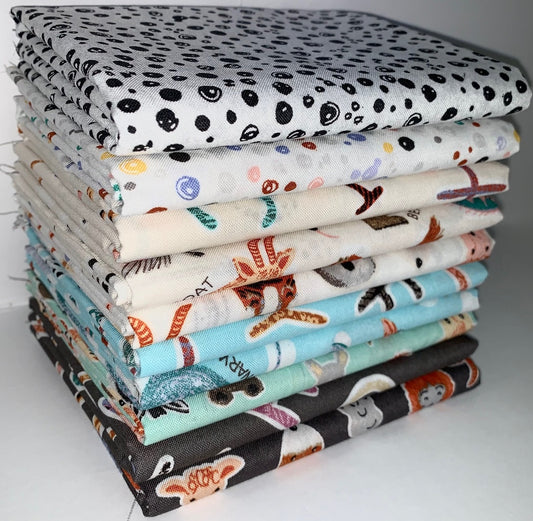 Windham Fabrics "A Is For Animals” Half-Yard Bundle - 10 Fabrics, 5 Total Yards