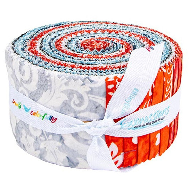 Riley Blake Americana Decorator Style (B) Expressions Batiks - 40 Strip Rolie Polie