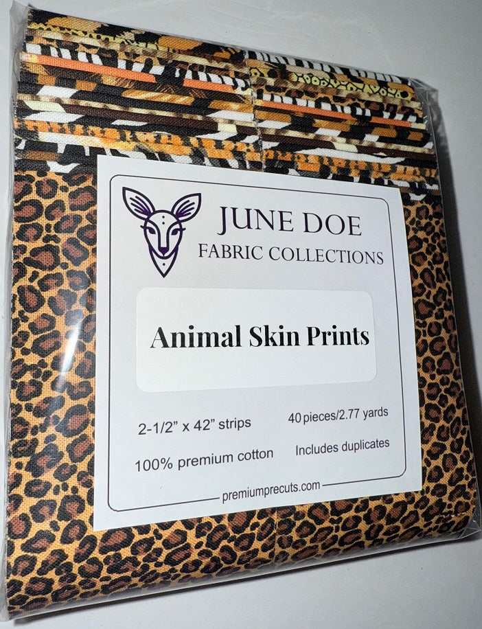 June Doe Fabric Collections -  Animal Skin Prints - 40-Strip Pack