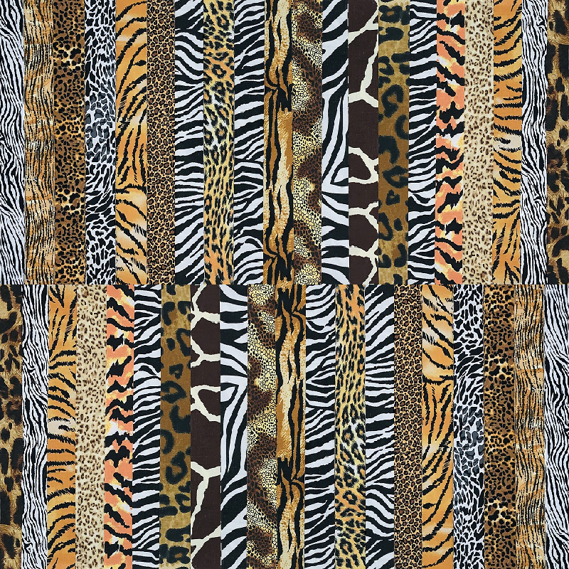 June Doe Fabric Collections -  Animal Skin Prints - 40-Strip Pack