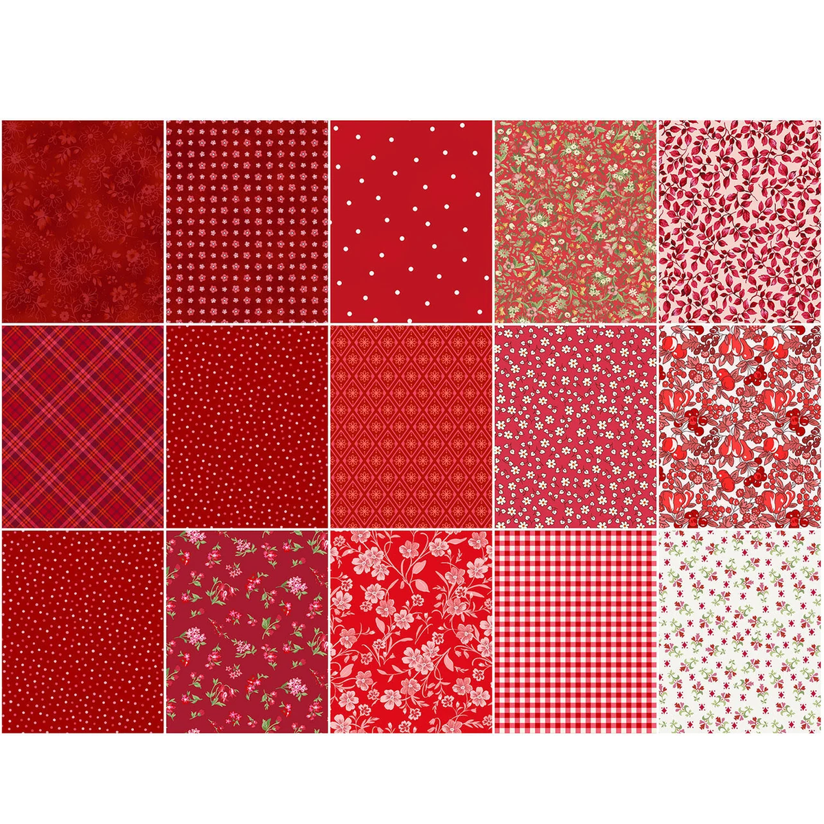 Robert Kaufman Fabric Market - Apple Roll-up - 40 Strip Roll