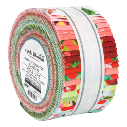 Robert Kaufman Apple Blossom Roll-up - 40 Strip Roll