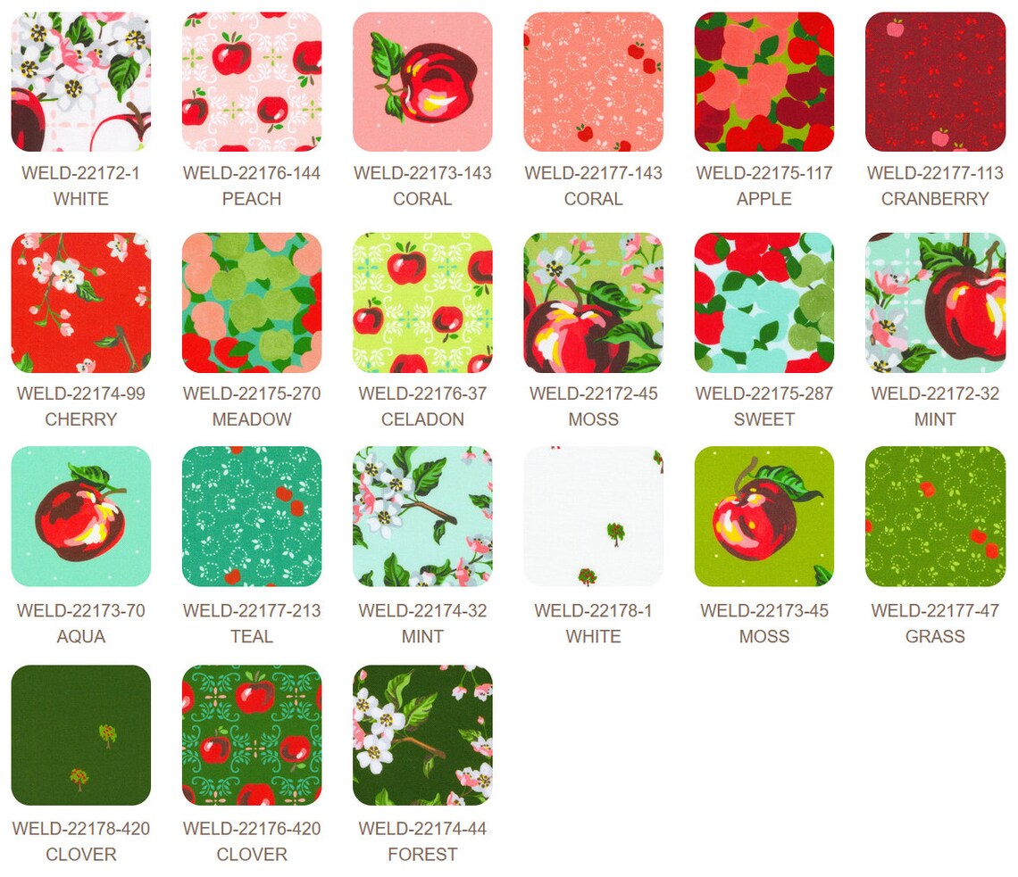 Robert Kaufman Apple Blossom Roll-up - 40 Strip Roll