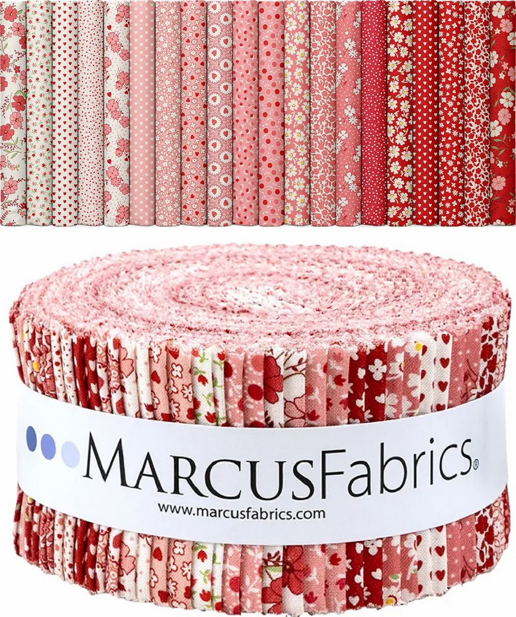 Marcus Fabrics - Aunt Grace Loves U by Judie Rothermel - 40 2.5" Strips/Jelly Roll