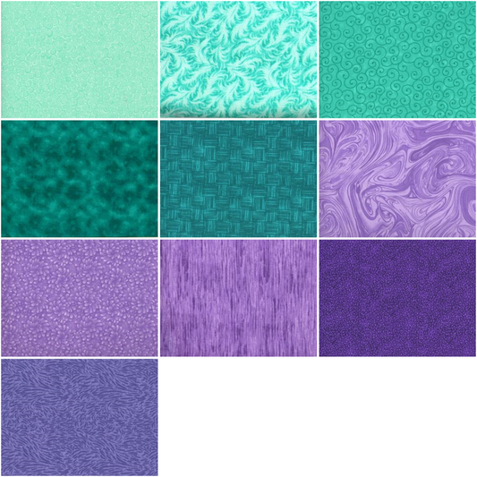 Aurora Half-yard Bundle - 10 Fabrics, 5 Total Yards