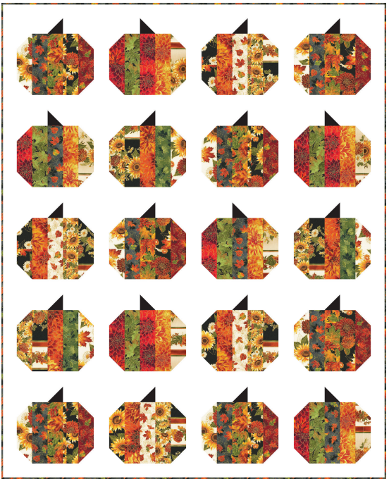 Free "Pumpkin Fiesta" Jelly Roll Pattern From Robert Kaufman!