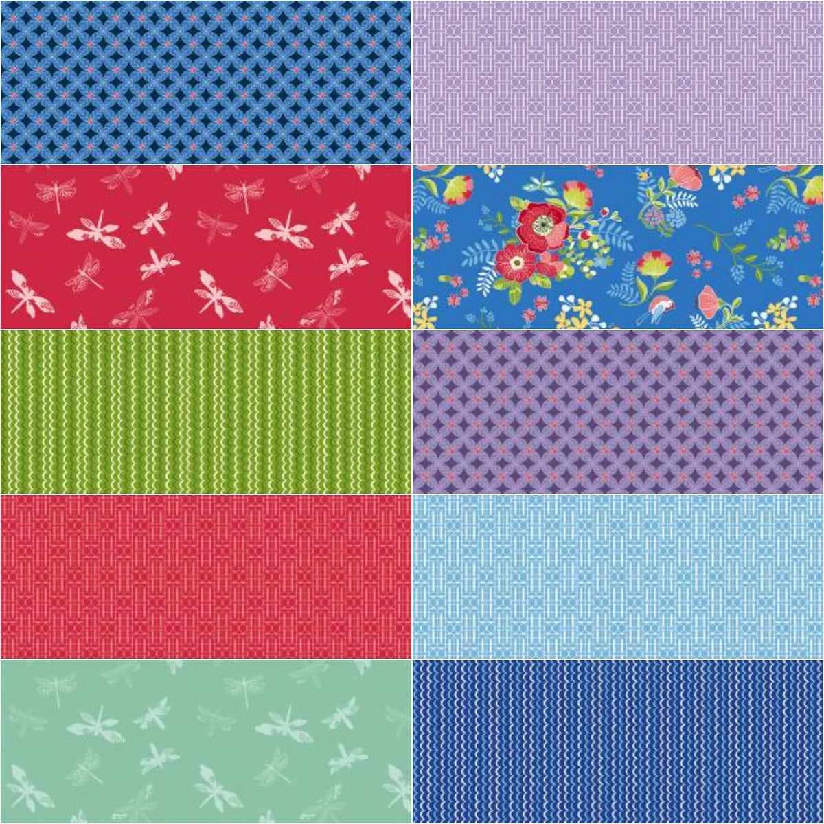 Half-yard Bundle - Riley Blake "Awakening" - 10 Fabrics, 5 Total Yards