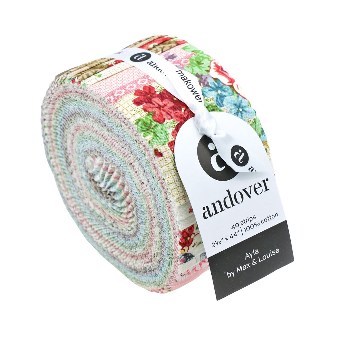Andover/Makower UK - Ayla Double Scoops - 40 2.5" Strips/Jelly Roll