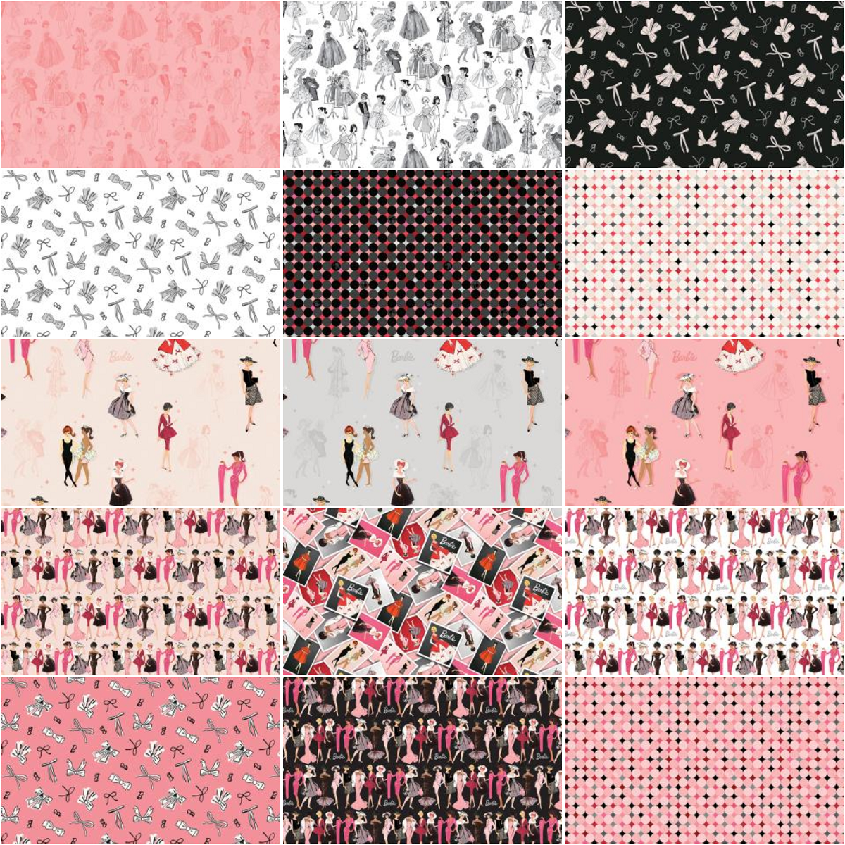 Riley Blake Barbie™ Vintage - 40 Strip Rolie Polie