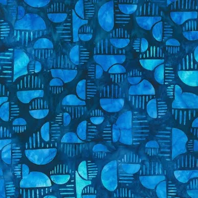 Half-yard Bundle - Robert Kaufman Artisan Batik "Bubble Blues" - 10 Fabrics, 5 Total Yards
