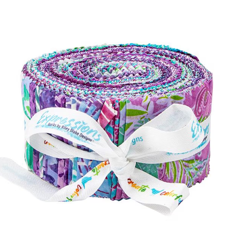 Riley Blake Expressions Batiks "Bedazzled" - 40 Strip Rolie Polie
