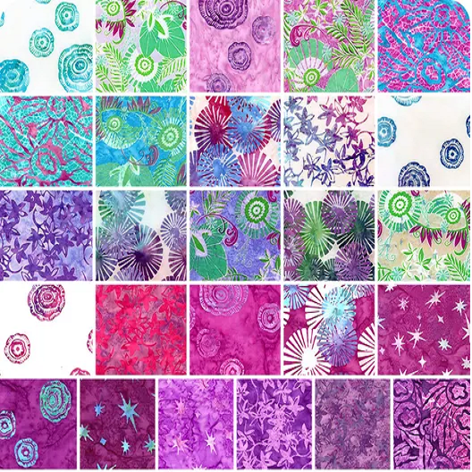 Riley Blake Expressions Batiks "Bedazzled" - 40 Strip Rolie Polie