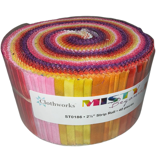 Clothworks - Misty Begonia - 40 Strip Roll
