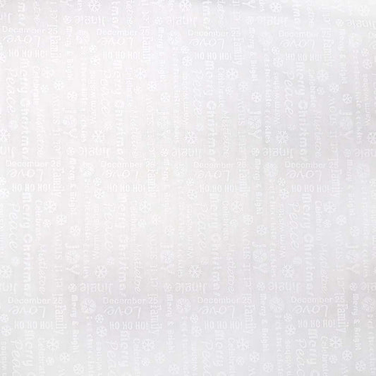 (2 yd) Benartex Let It Snow Sweet Wishes White Tone 04587-09 (All White)