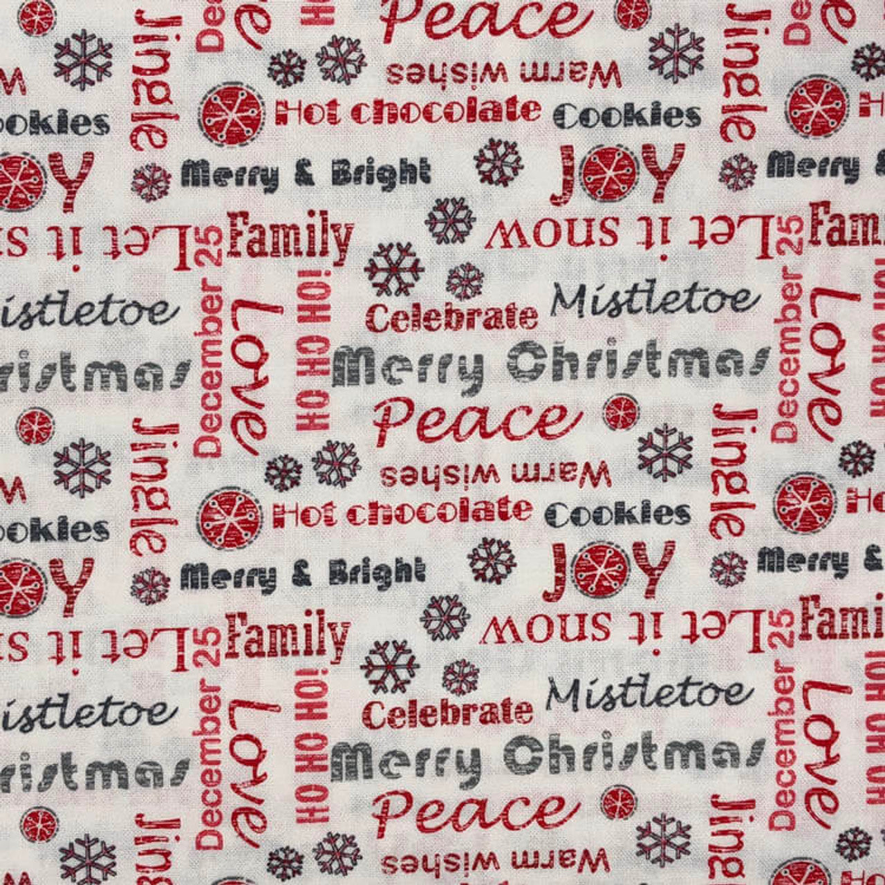 (4 yd) Benartex Let It Snow Sweet Wishes White Tone 04587-09 (All White)