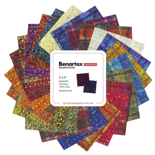 Charm Pack 5x5 Squares - Benartex Benartextures - 40 5" Squares