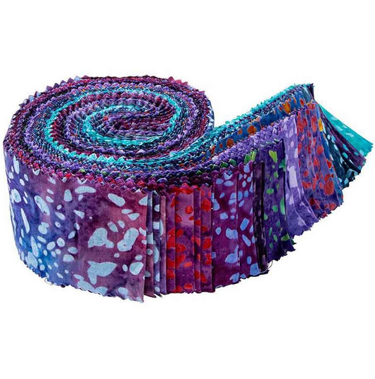 Riley Blake Berries (Elementals Terrazzo) Batiks - 40 Strip Rolie Polie