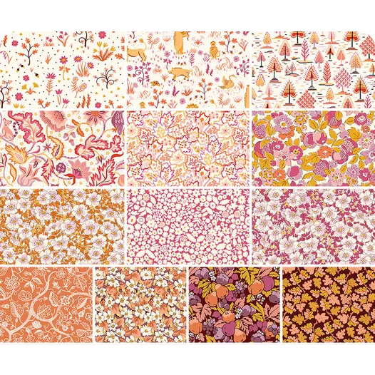 Riley Blake Berry Botanicals (Tree Of Life) Liberty Fabrics - 40 Strip Rolie Polie