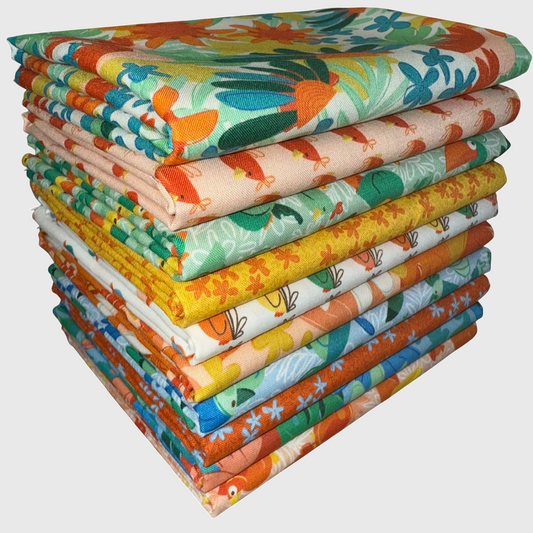 Clothworks "Bird Brain" Half-yard Bundle - 10 Fabrics, 5 Total Yards