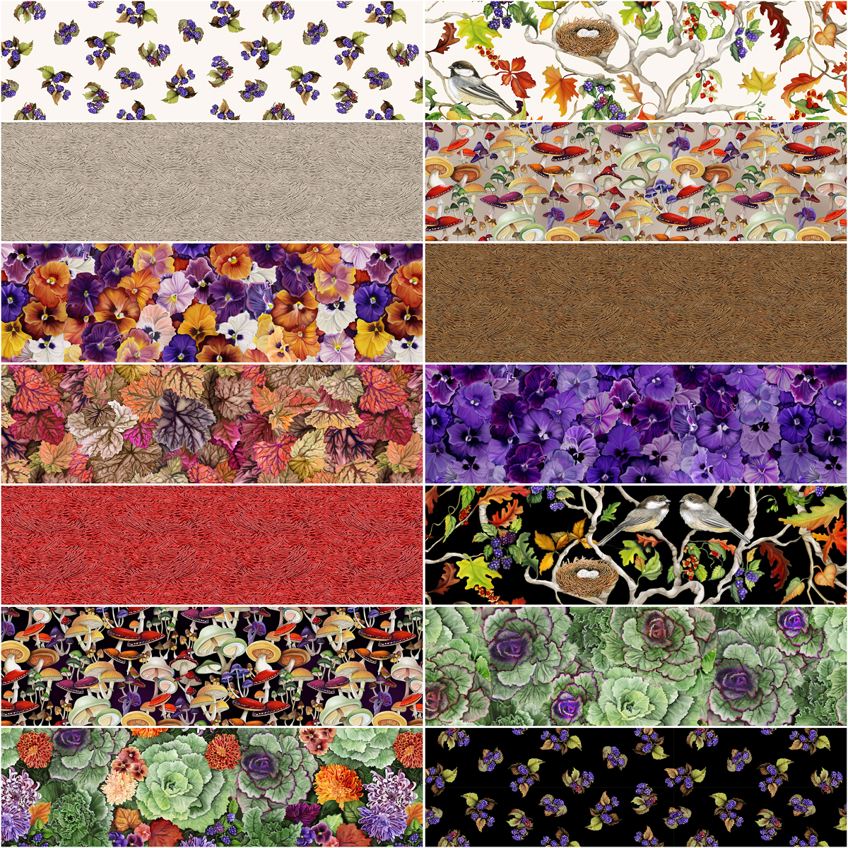 Clothworks - Bird Song - 40 Strip Roll