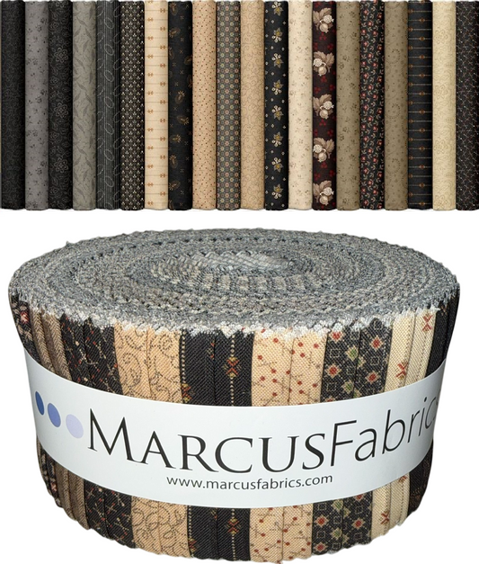 Marcus Fabrics - Black Sheep by Pam Buda - 40 2.5" Strips