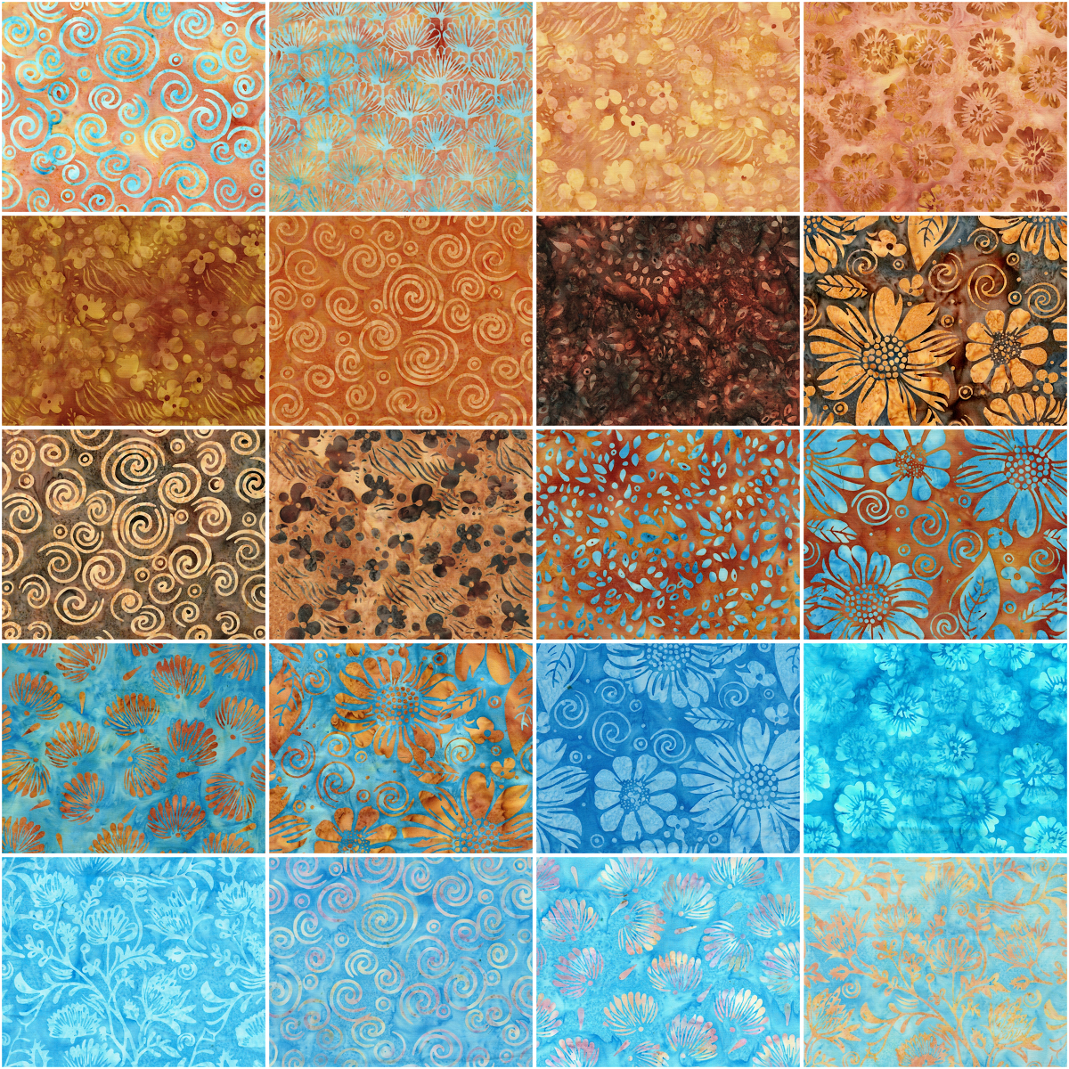 Island Batik - Bloom Grove - 20 Fabrics, 40 Total Strips