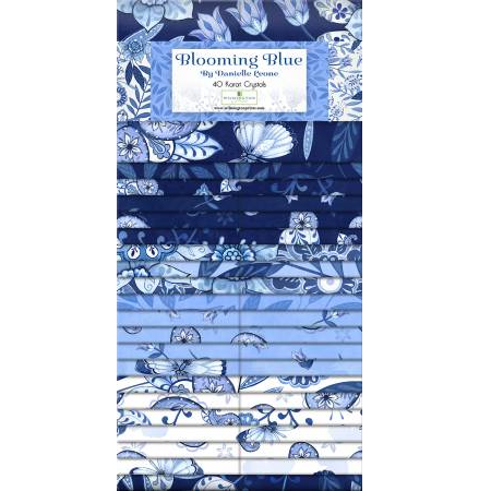 Wilmington Prints - 40 Karat Crystals - Blooming Blue