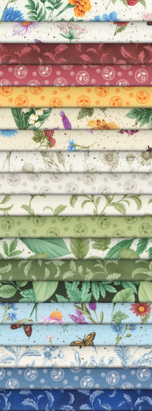 Robert Kaufman Botanical Garden by Debbie Beaves Roll-up - 40 Strip Roll