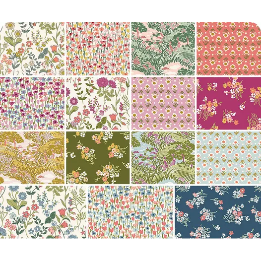 Riley Blake Botanist's Walk (Tree Of Life) Liberty Fabrics - 40 Strip Rolie Polie