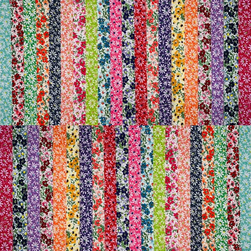 June Doe Fabric Collections - Bright Florals - 40-Strip Pack
